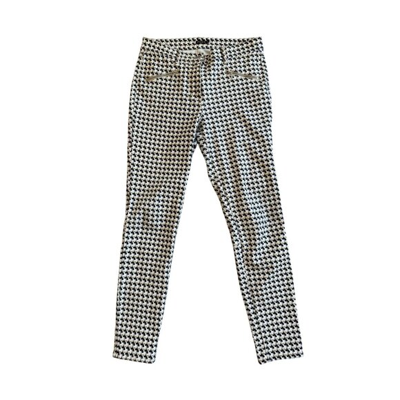 J MCLAUGHLIN Cream Houndstooth Patterned Ankle Pants Size 4 - Picture 9 of 9